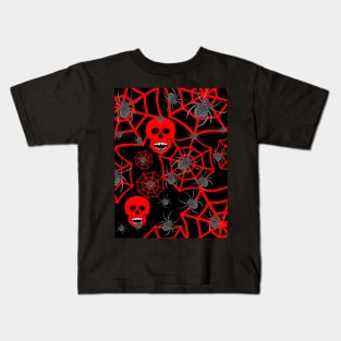 Red Skull Halloween Kids T-Shirt